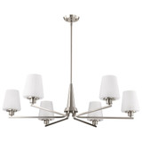 Lune 6 Light Chandelier 10.25 Inch Tall and 40 Inch Wide by Nuvo - 60/8226