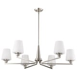 Lune 6 Light Chandelier 10.25 Inch Tall and 40 Inch Wide by Nuvo - 60/8226