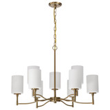 Liam 9 Light Chandelier 20.88 Inch Tall and 30 Inch Wide by Nuvo - 60/8209