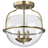 Amado 3 Light 14 Inch Wide Semi Flush Mount by Nuvo - 60/7821