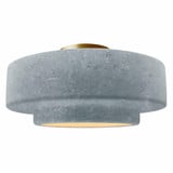 Radiance 1 Light Large Tier Concrete Semi Flush Mount by Justice Design - CER-6365-CONC