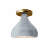 Radiance 1 Light Small Droplet Semi Flush Mount by Justice Design - CER-6380