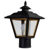 One Light Outdoor Post Lantern 7.75 Inches by 12.5 Inches High by Nuvo - SF77-88d