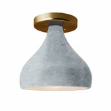 Radiance 1 Light Medium Droplet Semi Flush Mount by Justice Design - CER-6383