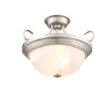 2 Light 15 Inch Wide Semi Flush Mount by Millennium - 4773