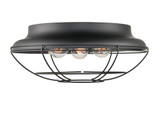 Neo-Industrial 3 Light 17.25 Inch Wide Outdoor Flush Mount by Millennium - 5387