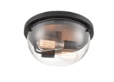 Ashford 2 Light Flush Mount 6 Inch Tall and 13 Inch Wide by Millennium - 9712