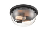 Ashford 2 Light Flush Mount 6 Inch Tall and 13 Inch Wide by Millennium - 9712