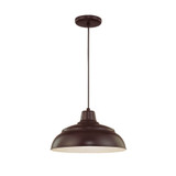R Series 1 Light Cord Hung Warehouse Pendant 14 Inch Wide by Millennium - RWHC14