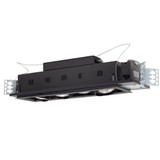 Four Light 8.38 Inch Double Gimbal Linear Recessed 120V Fixture by Jesco  - MGP30-4SB