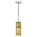 1 Light Mini Line Voltage Pendant with Canopy 11.88 Inch Tall by Jesco - PD408AM/BN