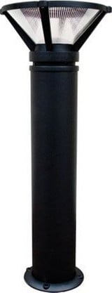 12W LED Cast Aluminum Ribbed Bollard by Dabmar - D480-A