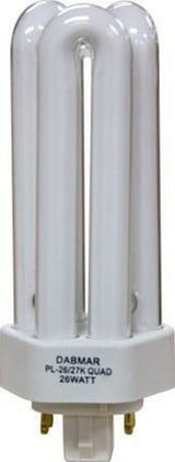 4-Pin Compact Fluorescent by Dabmar DL-Q26-4 - DL-Q26-4P