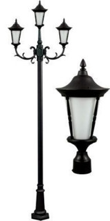 Gabriella 130.62 Inch 48W 3 LED Post Mount by Dabmar - GM1103-LED16