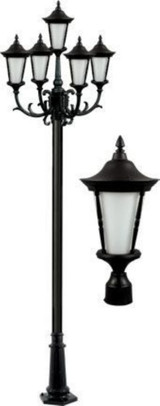Gabriella 130.62 Inch 80W 5 LED Post Mount by Dabmar - GM1105-LED16