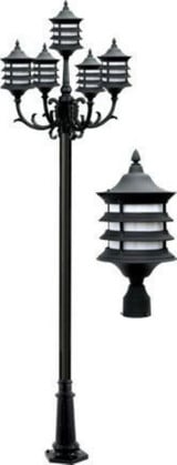 Stephanie 129.25 Inch 80W 5 LED Post Mount by Dabmar - GM1805-LED16