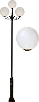 190 Inch 90W 3 LED Globe Post Mount by Dabmar - GM2500-LED30