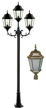 137.46 Inch 3 Light Post Top Mount by Dabmar - GM2303