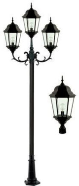 137.46 Inch 60W 3 LED Post Top Mount by Dabmar - GM2303-LED20