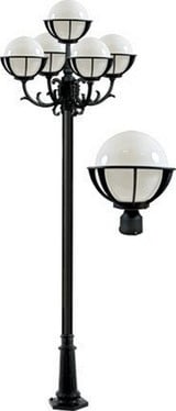 Five Light 60W Globe Post Mount by Dabmar - GM2680