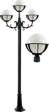 124.25 Inch 27W 3 LED Globe Post Mount by Dabmar - GM2630-LED9
