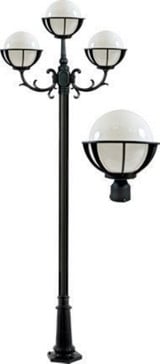124.25 Inch 27W 3 LED Globe Post Mount by Dabmar - GM2630-LED9
