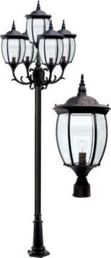 Victoria 134.25 Inch 80W 5 LED Post Mount by Dabmar - GM3005-LED16