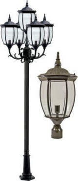 Victoria 134.25 Inch 45W 5 LED Post Mount by Dabmar - GM3005-LED9