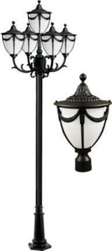 Rachel 129.87 Inch 30W 3 LED Post Mount by Dabmar - GM4805-LED6