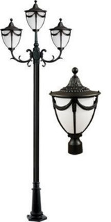 Rachel 129.87 Inch 27W 3 LED Post Mount by Dabmar - GM4803-LED9