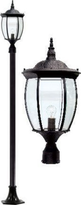 Victoria 110.38 Inch 9W 1 LED Post Mount by Dabmar - GM3001-LED9