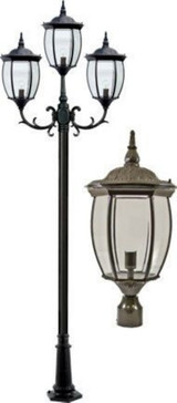 Victoria 134.25 Inch 18W 3 LED Post Mount by Dabmar - GM3003-LED6