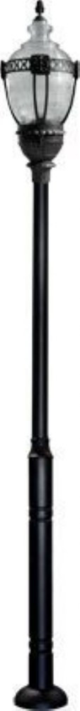 159 Inch 75W 1 LED Clear Top Acorn Post Mount by Dabmar - GM8030-LED75