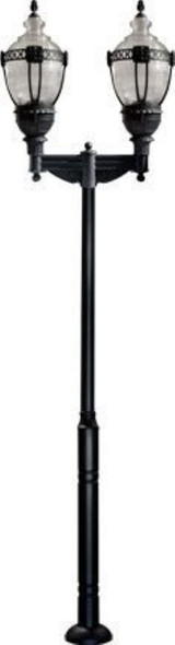 168 Inch 240W 2 LED Clear Top Acorn Post Mount by Dabmar - GM8040-LED120