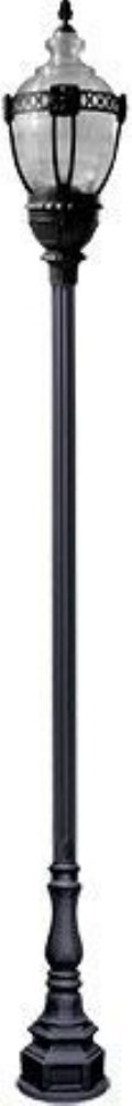 159 Inch 120W 1 LED Clear Top Decorative Base Acorn Post Mount by Dabmar - GM8930-LED120