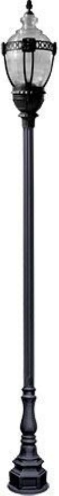 159 Inch 75W 1 LED Clear Top Decorative Base Acorn Post Mount by Dabmar - GM8930-LED75