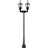 168 Inch 240W 2 LED Clear Top Decorative Base Acorn Post Mount by Dabmar - GM8940-LED120