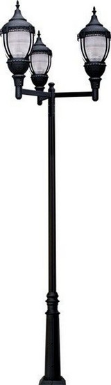 AcornCast Alum Acorn Fix 210W 3X 70W Hps/Mog 120V by Dabmar - GM9101
