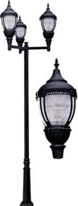 157.08 Inch 225W 3 LED Acorn Post Top Mount by Dabmar - GM9100-LED75