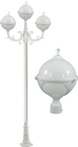 Natalie 129.37 Inch 27W 3 LED Post Mount by Dabmar - GM9703-LED9