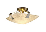 Clouds Tapered Clips 2 Light Square Semi Flush Mount by Justice Design - CLD-9630-25