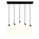 Hoops 5 LED Light Medium Chandelier by CWI - 1273P23