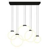 Hoops 5 LED Light Oversized Chandelier by CWI - 1273P44