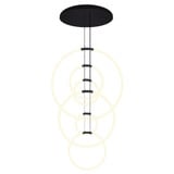 Hoops 6 LED Light Medium Chandelier by CWI - 1273P35