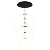 Hoops 6 LED Light Medium Chandelier by CWI - 1273P35