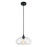 Glass 1 Light Mini Pendant 11 Inch Wide by CWI - 5553P11-61111
