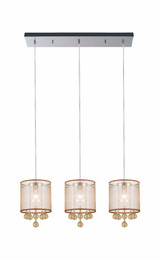 Radiant 3 Light Mini Chandelier by CWI - 5062P24C-92424