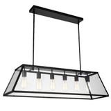 Alyson 6 Light Oversized Linear Chandelier by CWI - 9601P42-121242
