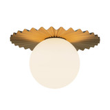 Plume 1 Light 13.88 Inch Wide Flush Mount by Alora - FM501214