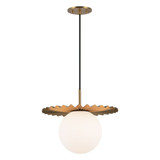 Plume 1 Light Medium Pendant 13.88 Inch Wide by Alora - PD501214